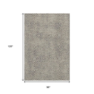 HomeRoots 8' X 10' Stylish Coffee and Beige Geometric Area Rug – Washable, UV-Protected & Stain Resistant Design 644009