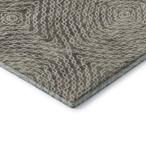 HomeRoots 8' X 10' Stylish Coffee and Beige Geometric Area Rug – Washable, UV-Protected & Stain Resistant Design 644009