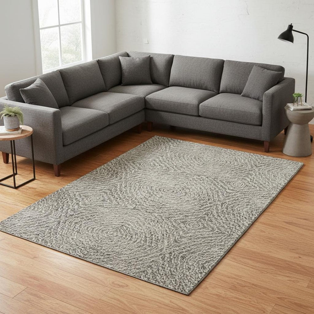 HomeRoots 8' X 10' Stylish Coffee and Beige Geometric Area Rug – Washable, UV-Protected & Stain Resistant Design 644009