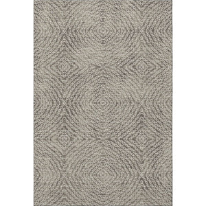 HomeRoots 8' X 10' Stylish Coffee and Beige Geometric Area Rug – Washable, UV-Protected & Stain Resistant Design 644009