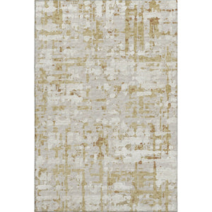 HomeRoots 8' X 10' Camel And Ivory Abstract Area Rug - Washable, UV-Protected, Modern Design for Busy Homes 644063