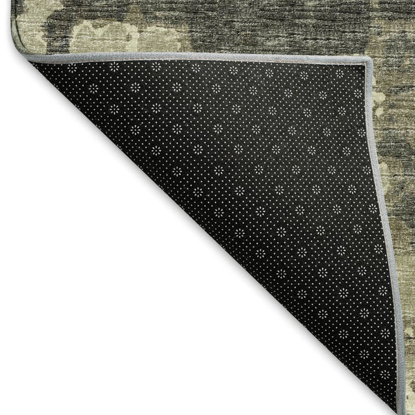 HomeRoots 5' X 8' Abstract Washable Area Rug in Brown and Beige - UV Protected, Durable, Stylish for Any Room 644079