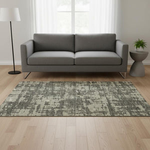 HomeRoots 5' X 8' Abstract Washable Area Rug in Brown and Beige - UV Protected, Durable, Stylish for Any Room 644079