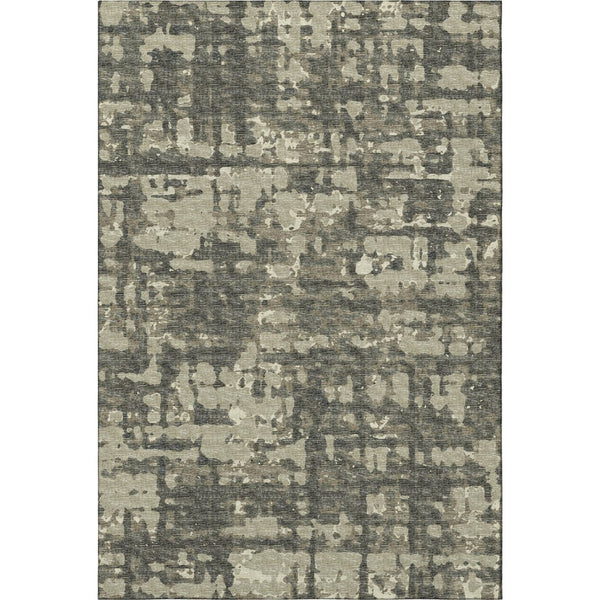HomeRoots 5' X 8' Abstract Washable Area Rug in Brown and Beige - UV Protected, Durable, Stylish for Any Room 644079