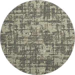 HomeRoots 8' Brown And Beige Abstract Round Rug – Washable, UV Protected, Soft, Durable, Perfect for Busy Homes! 644080
