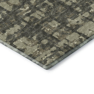 HomeRoots 8' X 10' Washable Brown & Beige Abstract Area Rug – Durable, Stain-Resistant, UV Protected Design 644081