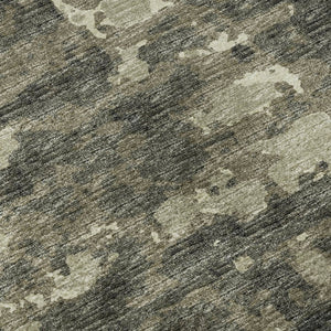 HomeRoots 8' X 10' Washable Brown & Beige Abstract Area Rug – Durable, Stain-Resistant, UV Protected Design 644081
