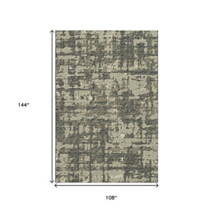 HomeRoots 9' X 12' Brown and Beige Abstract Area Rug - Washable, UV Protected, Durable & Stylish for Homes 644082