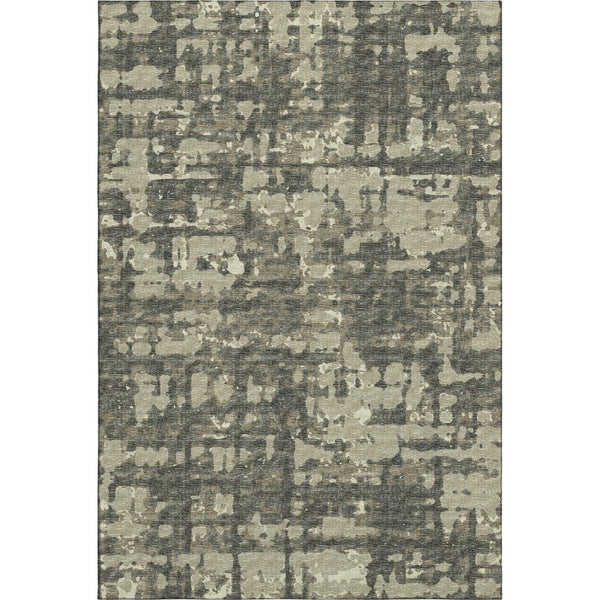 HomeRoots 9' X 12' Brown and Beige Abstract Area Rug - Washable, UV Protected, Durable & Stylish for Homes 644082
