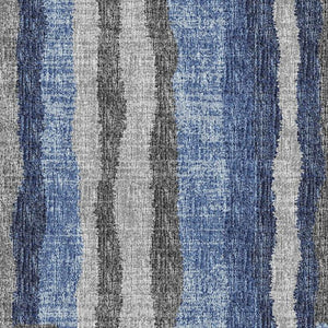 HomeRoots 10' X 14' Blue Ivory Gray Abstract Area Rug - Washable, Stain-Resistant, UV Protected for Busy Homes 644120