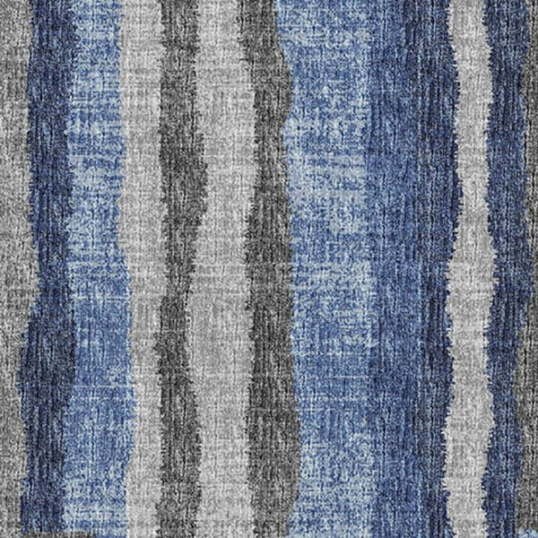 HomeRoots 10' X 14' Blue Ivory Gray Abstract Area Rug - Washable, Stain-Resistant, UV Protected for Busy Homes 644120