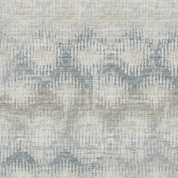 HomeRoots 5' X 8' Stylish Linen & Ivory Abstract Area Rug - Washable, UV Protected, Stain Resistant & Cozy 644152
