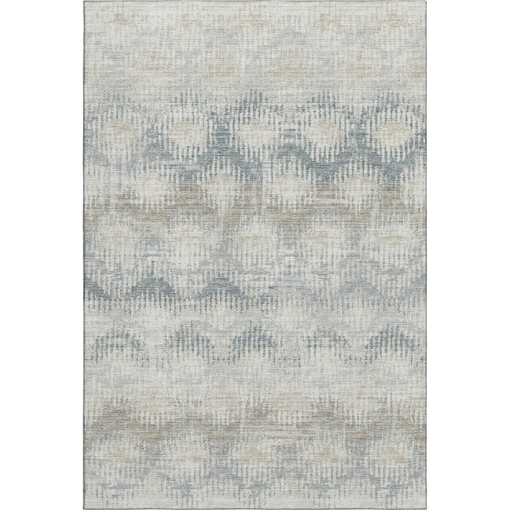 HomeRoots 10' X 14' Linen and Ivory Abstract Area Rug – Stylish, Washable, UV Protected for Busy Homes 644156