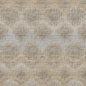HomeRoots 9' X 12' Stylish Brown Ivory Sky Blue Abstract Area Rug - Washable, UV Protected, Stain Resistant 644161