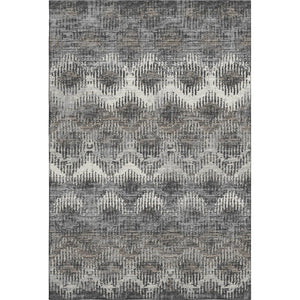 HomeRoots 5' X 8' Graphite Ivory and Beige Abstract Area Rug - Washable, UV-Protected, Durable & Stylish! 644164