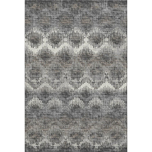 HomeRoots 5' X 8' Graphite Ivory and Beige Abstract Area Rug - Washable, UV-Protected, Durable & Stylish! 644164