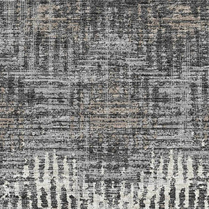 HomeRoots 10' Graphite Ivory and Beige Abstract Washable Area Rug – Stylish, Durable, UV-Protected for Homes 644168