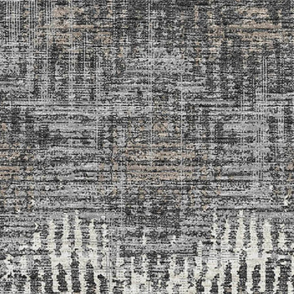 HomeRoots 10' Graphite Ivory and Beige Abstract Washable Area Rug – Stylish, Durable, UV-Protected for Homes 644168