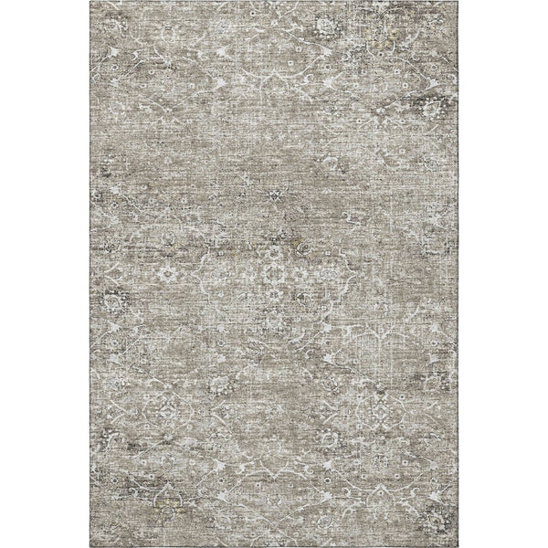 HomeRoots 8' X 10' Elegant Floral Medallion Area Rug - Washable, UV Protected, Stain Resistant for Busy Homes 644208