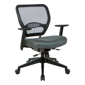 OSP Home Furnishings Air Grid Ergonomic Office Chair with Breathable Mesh Back Lumbar Support and Synchro Tilt Grey 5500SL-2M