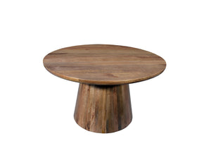 HomeRoots Five Piece Brown Round Solid Wood Dining Set with Upholstered Chairs for Cozy Gatherings 644513