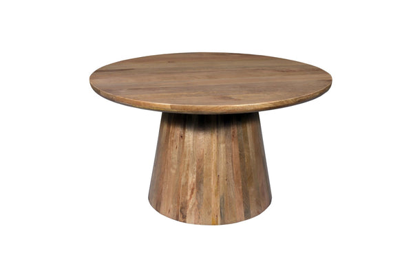HomeRoots Five-Piece Brown Round Solid Wood Dining Set with Upholstered Chairs for Stylish Gatherings 644516