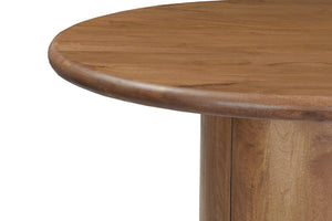 HomeRoots 48" Solid Mango Wood Round Dining Table with Pedestal Base - Timeless Style for 4 Guests! 644517