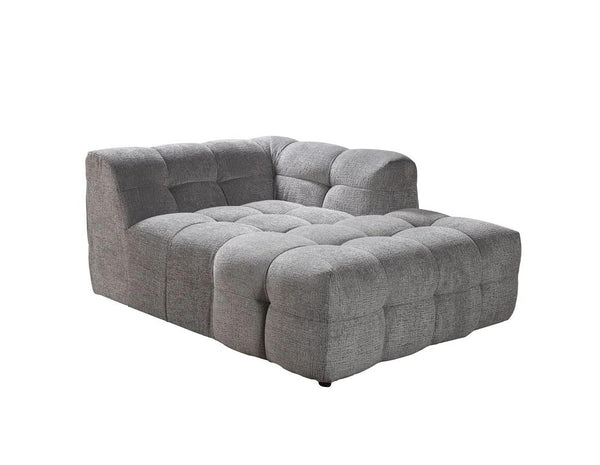 HomeRoots Light Gray Boucle L Shaped Sectional Sofa with Right-Facing Chaise and Five Stylish Toss Pillows 644521