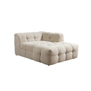 HomeRoots Ivory Boucle L-Shaped Sectional Sofa with Right-Facing Chaise & 5 Toss Pillows for Modern Comfort 644522