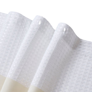 JLA Home Madison Park - Shower Waffle-Textured Curtain with 3M Water-Repellent Finish, Modern Stripe & Spa-Inspired Look Cream MP70-8560