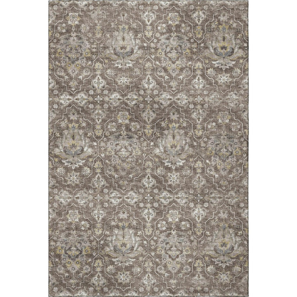 HomeRoots 10' X 14' Durable Floral Medallion Area Rug with UV Protection - Washable, Stain-Resistant Elegance 644562