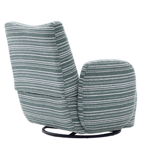 English Elm Modern Boucle 360° Swivel Leisure Chair with High‑Resilience Sponge, Supportive Curve, 550lb Capacity Mint Green W395P355484
