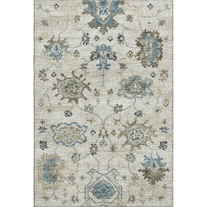 HomeRoots 8' X 10' Washable Floral Medallion Area Rug - UV Protected, Stain Resistant, Ideal for Busy Homes 644608