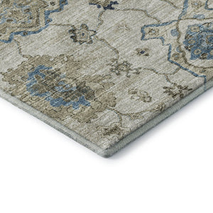 HomeRoots 8' X 10' Washable Floral Medallion Area Rug - UV Protected, Stain Resistant, Ideal for Busy Homes 644608