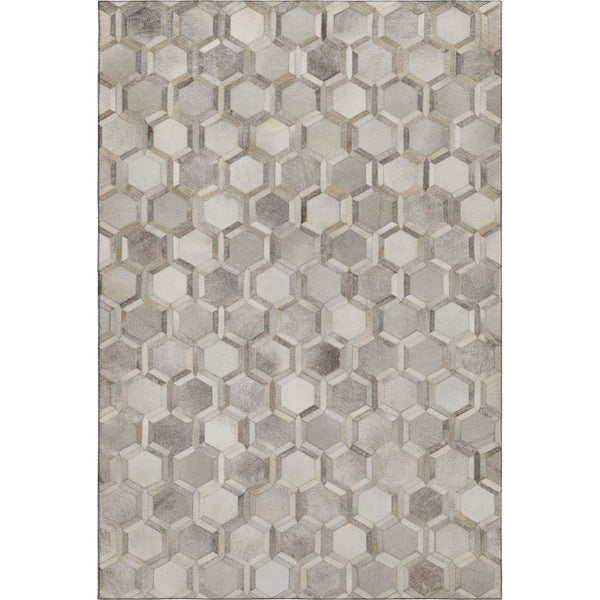 HomeRoots 10' Gray Ivory and Beige Geometric Area Rug - Washable, UV Protected, Stain Resistant for Homes 644634