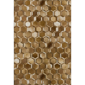 HomeRoots 8' X 10' Stylish Brown Ivory Beige Geometric Washable Area Rug with UV Protection & Durability 644638