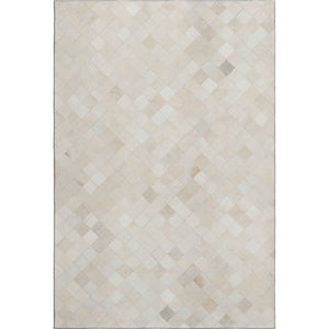 HomeRoots 9' X 12' Modern Ivory and Gray Geometric Washable Area Rug with UV Protection for Everyday Use 644645