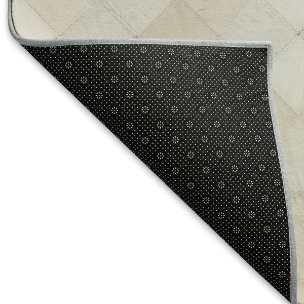 HomeRoots 9' X 12' Modern Ivory and Gray Geometric Washable Area Rug with UV Protection for Everyday Use 644645