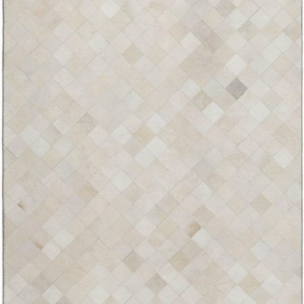 HomeRoots 9' X 12' Modern Ivory and Gray Geometric Washable Area Rug with UV Protection for Everyday Use 644645