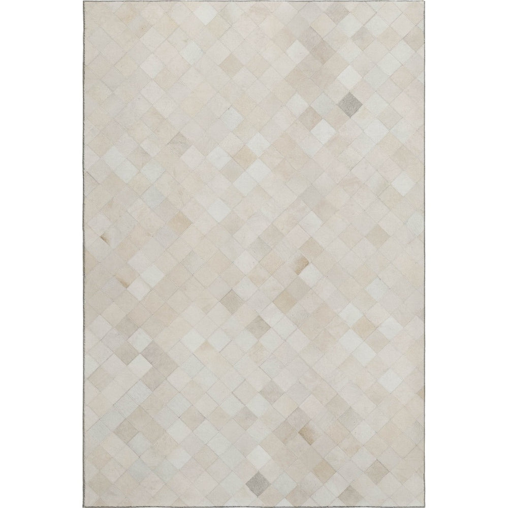 HomeRoots 10' X 14' Ivory and Gray Geometric Area Rug – Washable, Stain-Resistant & UV-Protected for Durability 644646