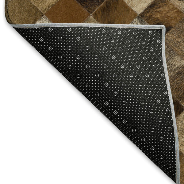 HomeRoots 9' X 12' Brown Beige Coffee Geometric Area Rug - Washable, Stain-Resistant, UV Protected, Durable Design 644657