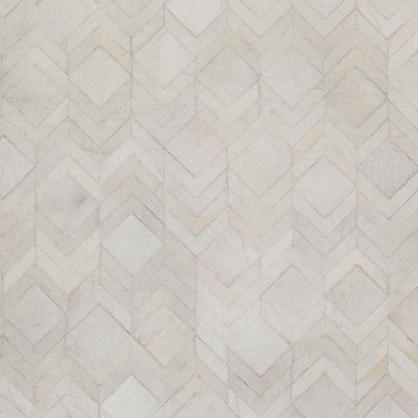 HomeRoots 9' X 12' Ivory and Gray Geometric Area Rug - Washable, UV-Protected, Stylish for High-Traffic Spaces 644681
