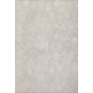 HomeRoots 9' X 12' Ivory and Gray Geometric Area Rug - Washable, UV-Protected, Stylish for High-Traffic Spaces 644681