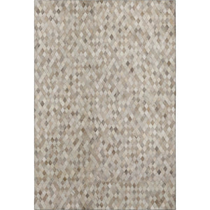 HomeRoots 8' X 10' Gray Ivory Beige Geometric Area Rug - Washable, UV Protected & Stain Resistant for Homes 644698