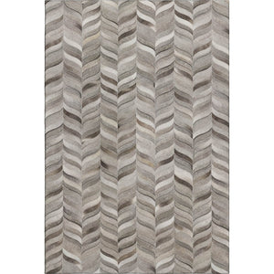 HomeRoots 5' Gray and Ivory Geometric Washable Area Rug - Durable, UV Protected, Perfect for High-Traffic Homes 644744