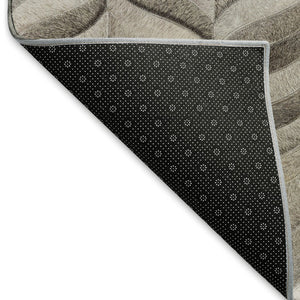 HomeRoots 5' Gray and Ivory Geometric Washable Area Rug - Durable, UV Protected, Perfect for High-Traffic Homes 644744