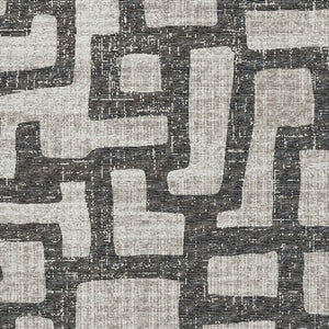 HomeRoots 8' X 10' Gray And Ivory Abstract Washable Area Rug - Durable, Stain Resistant, UV Protected Design 644842