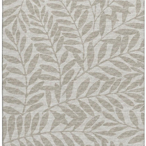 HomeRoots 5' X 8' Botanical Leaves Area Rug - Stain Resistant, UV Protected, Washable for Modern Living Spaces 644846