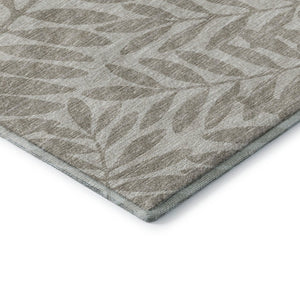 HomeRoots 9' X 12' Washable Botanical Leaves Area Rug - Durable, UV Protected, Perfect for Homes with Kids & Pets! 644849