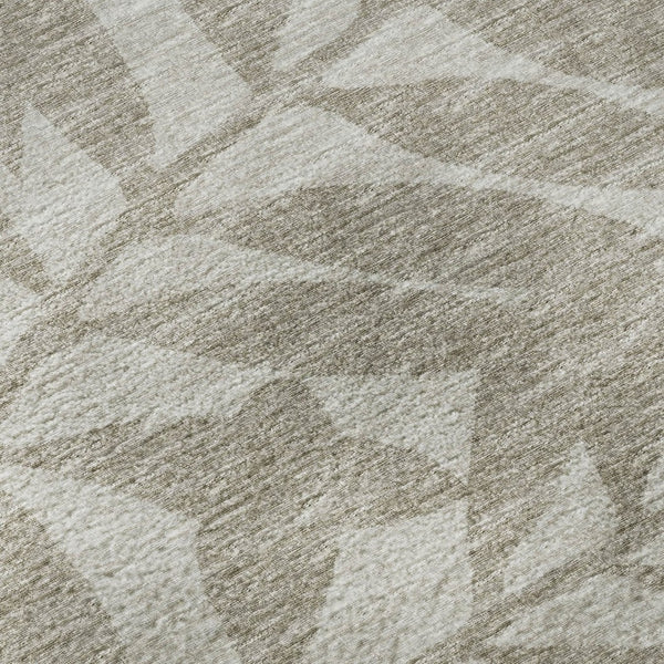HomeRoots 9' X 12' Washable Botanical Leaves Area Rug - Durable, UV Protected, Perfect for Homes with Kids & Pets! 644849
